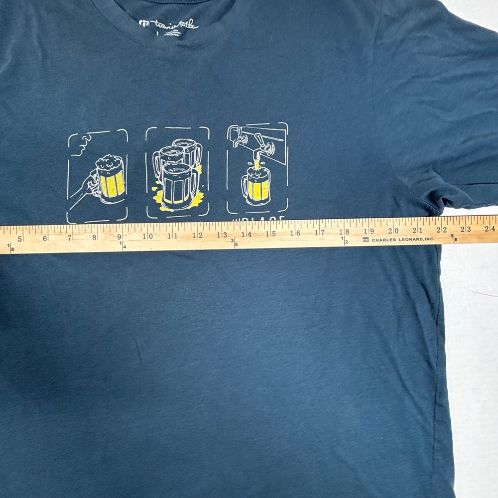 Travis Mathew‎ Mens Large Shirt Graphic Lift Clean Replace Beer Enthusiast Party - Picture 4 of 8